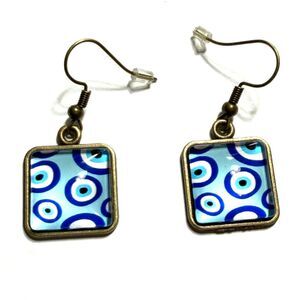 NWT Evil Eye Earrings Pierced Dangle Drop